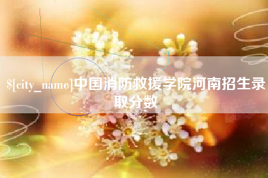 慈利中国消防救援学院河南招生录取分数