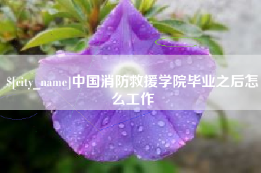 慈利中国消防救援学院毕业之后怎么工作