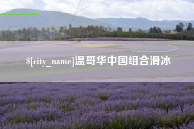 慈利温哥华中国组合滑冰