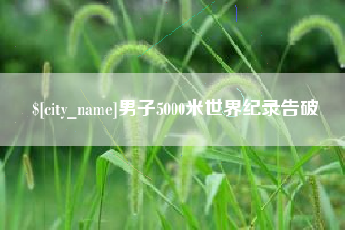 慈利男子5000米世界纪录告破