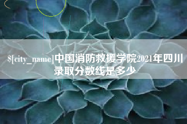 慈利中国消防救援学院2021年四川录取分数线是多少