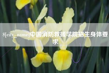 慈利中国消防救援学院招生身体要求