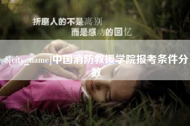 慈利中国消防救援学院报考条件分数