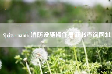 慈利消防设施操作员证书查询网址