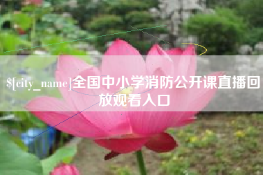 慈利全国中小学消防公开课直播回放观看入口