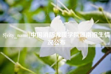 慈利中国消防救援学院湖南招生情况公布