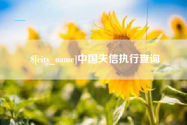 慈利中国失信执行查询