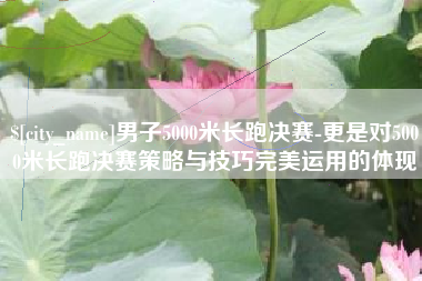 慈利男子5000米长跑决赛-更是对5000米长跑决赛策略与技巧完美运用的体现