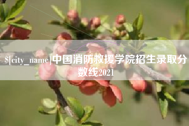 慈利中国消防救援学院招生录取分数线2021