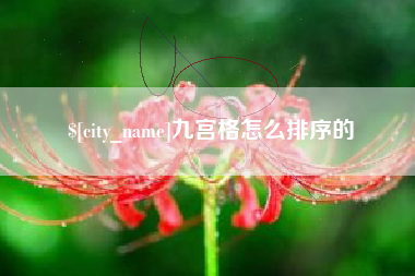 慈利九宫格怎么排序的