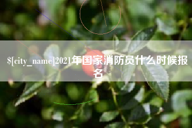 慈利2021年国家消防员什么时候报名