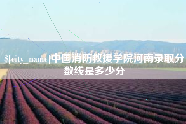 慈利中国消防救援学院河南录取分数线是多少分