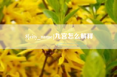 慈利九宫怎么解释