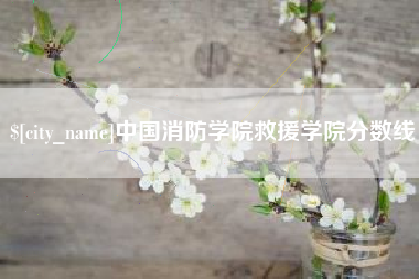 慈利中国消防学院救援学院分数线